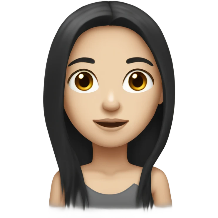 Black long hair ,white girl  emoji