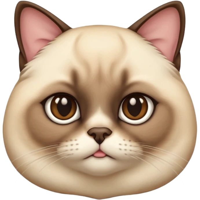 chubby siamese cat emoji