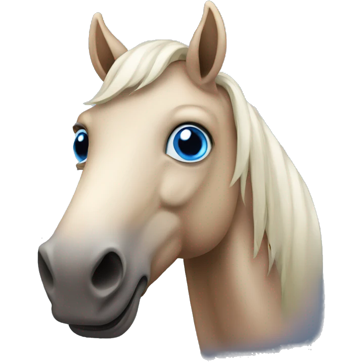 A horse head with star eyes emoji