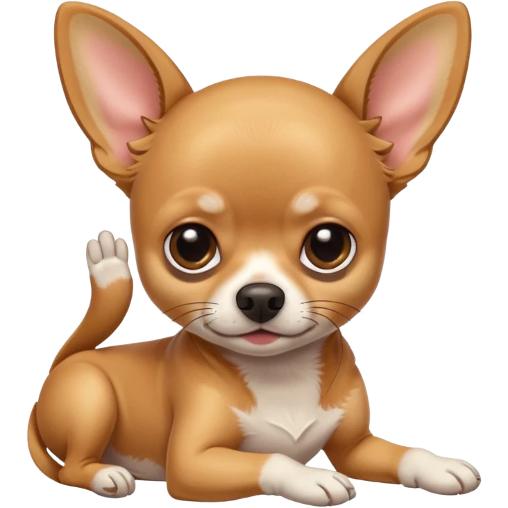 A chihuahua wiping the sweat off his forehead with the back of his hand paw emoji