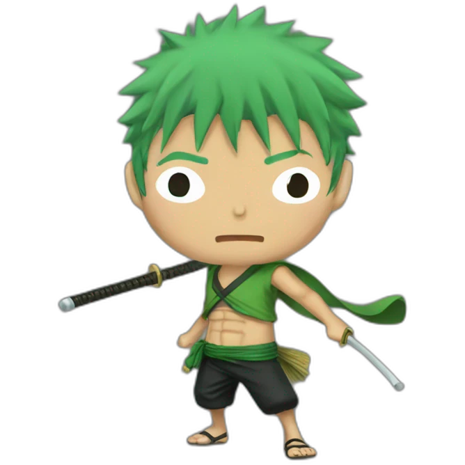 Zoro one piece  who run in the bad direction emoji