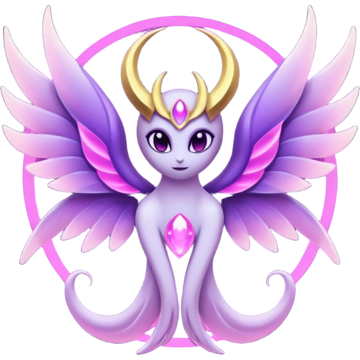 Pokemon legendary purple and pink lunala emoji