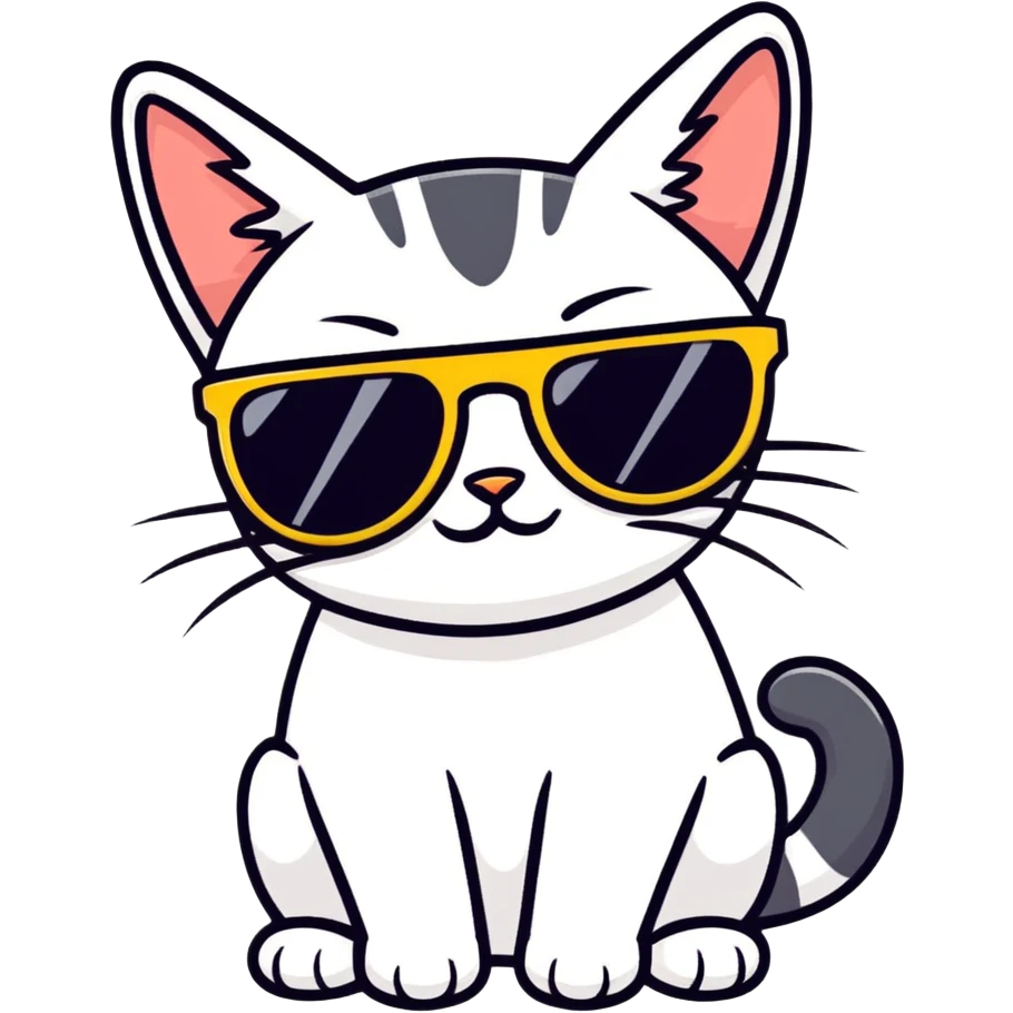 Cat with sunglasses emoji