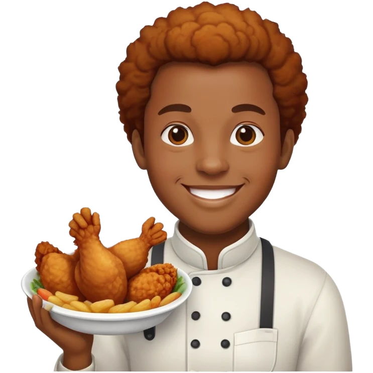black person with chicken emoji