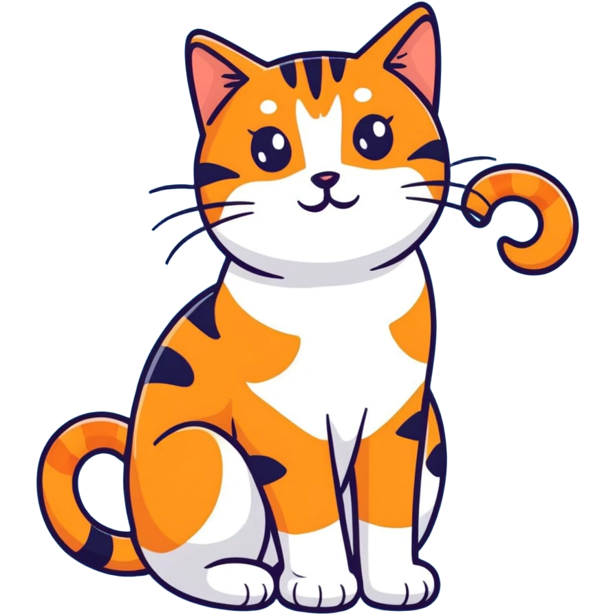 playful orange tabby cat emoji