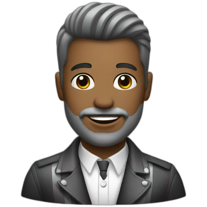 barber black and grey emoji