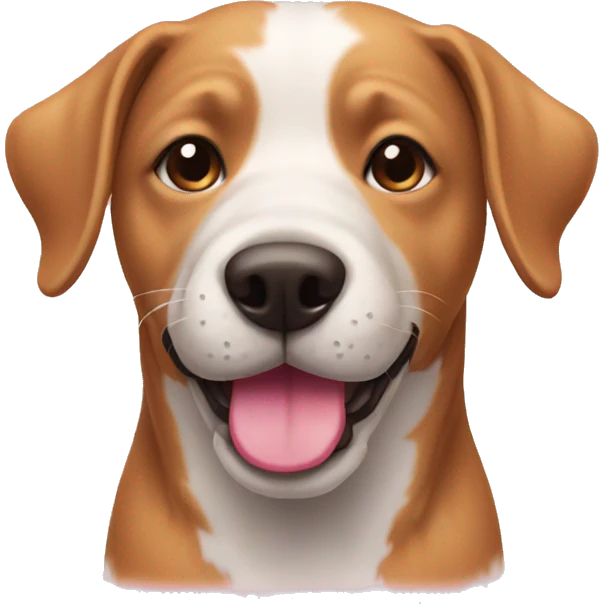 Dog with pink nose emoji