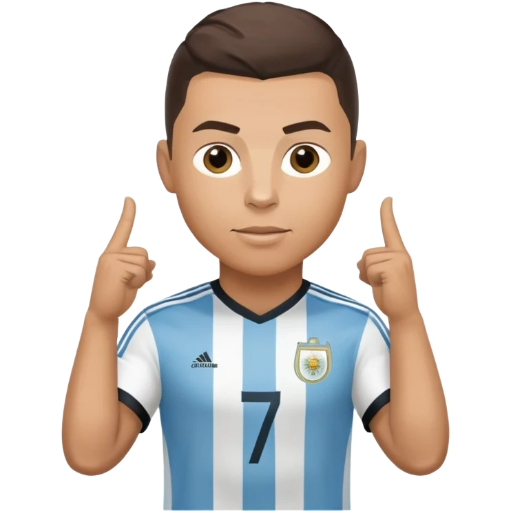 Ronaldo wearing argentinas jersy emoji