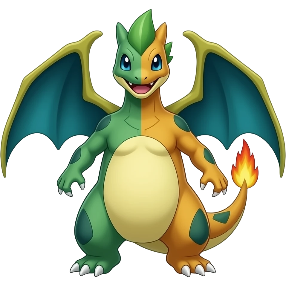 Ivysaur-Eevee-Charizard-hybrid-fusion emoji