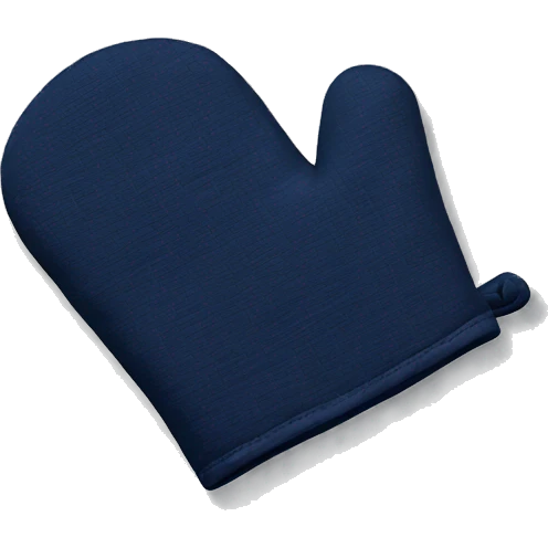Realistic navy blue oven mitt emoji