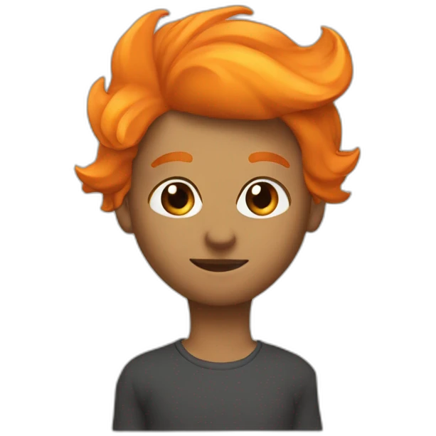 Flama en forma de U color naranja emoji