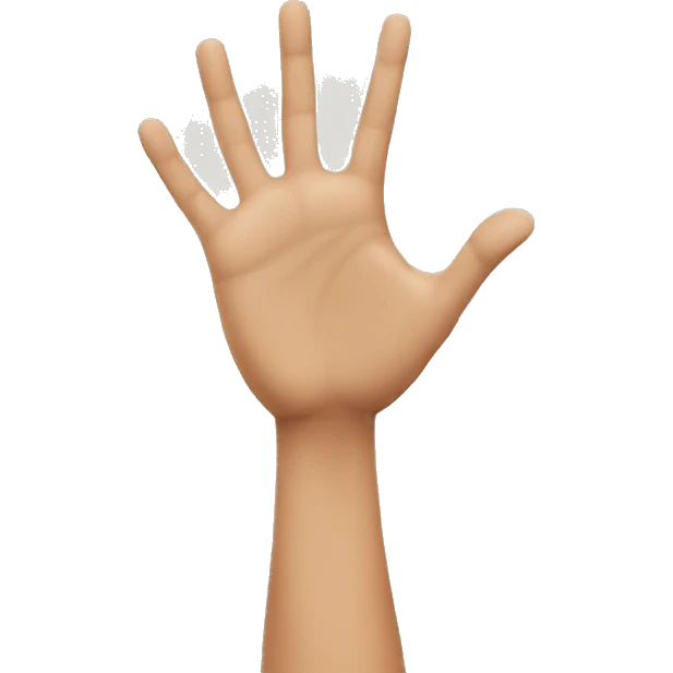 Hand doing Tiger pose hand emoji