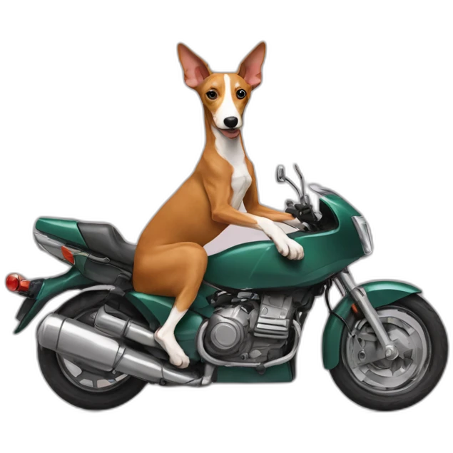 podenco on motorbike emoji