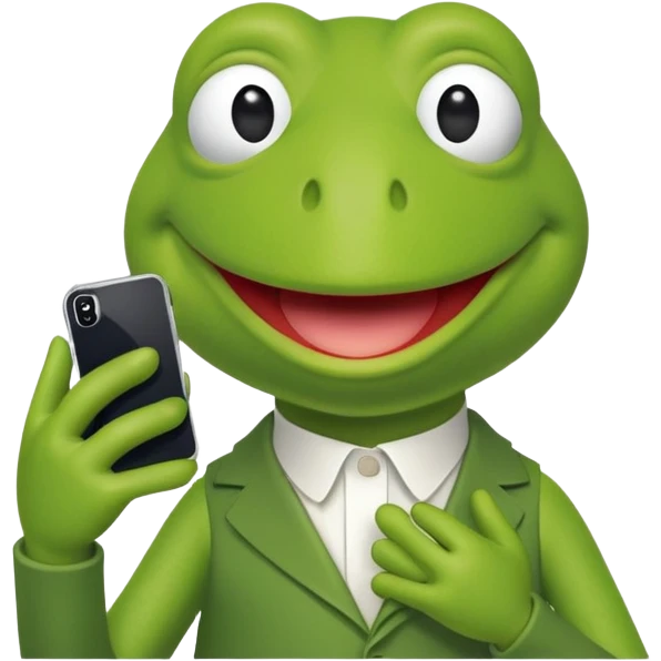 Kermit iPhone style emoji