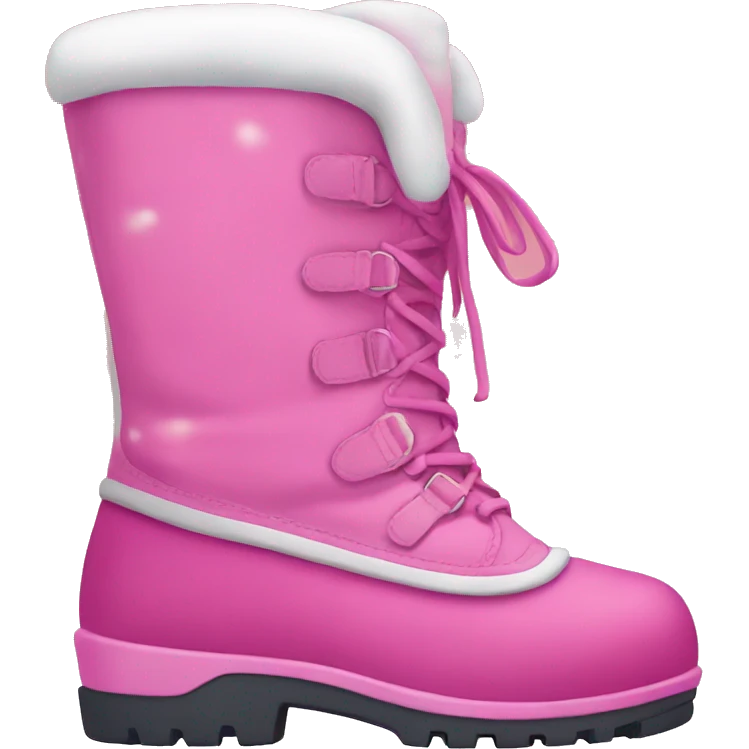 pink snow boots  emoji