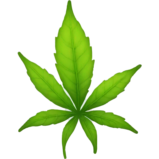 Weed leave with smile emoji