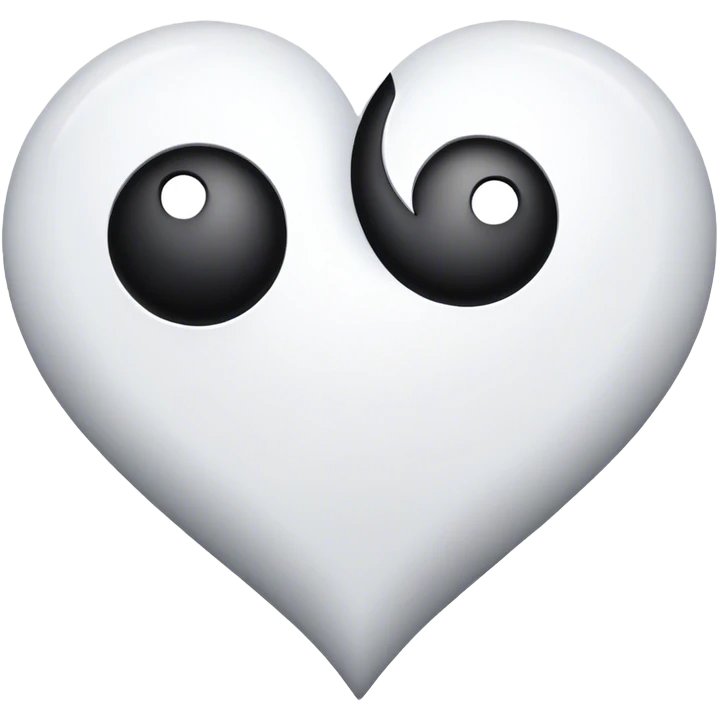 Ying Yang heart emoji