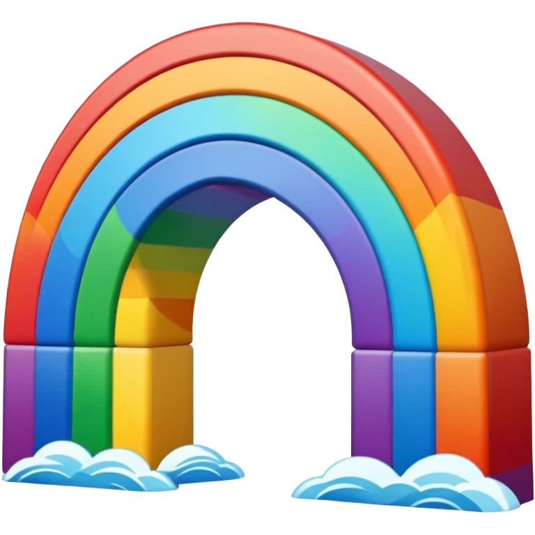 Rainbow Bridge – Arched rainbow connecting islands. emoji