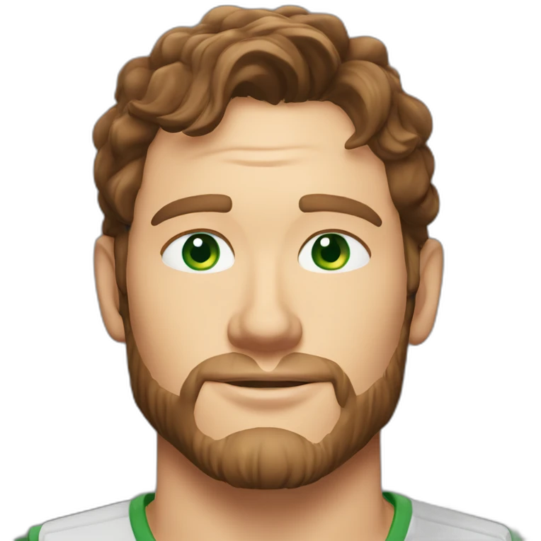 Chris Pratt brunette green eyes emoji