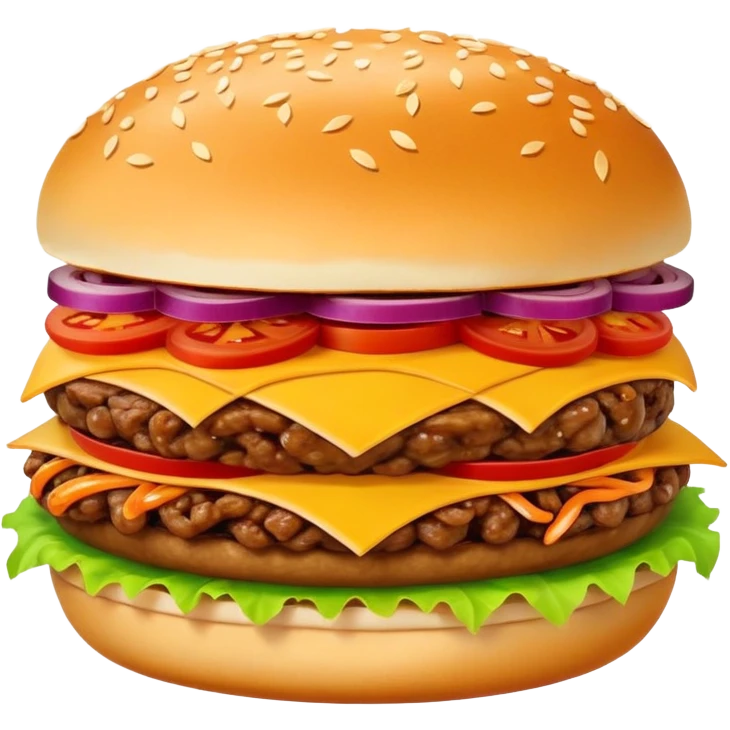 Xi'an Roujiamo Chinese hamburger with shredded meat, simplified emoji style with bold outlines and bright colors, cartoon style Shaanxi specialty in flatbread emoji