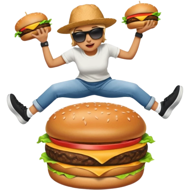  twerking on a burger cuh emoji