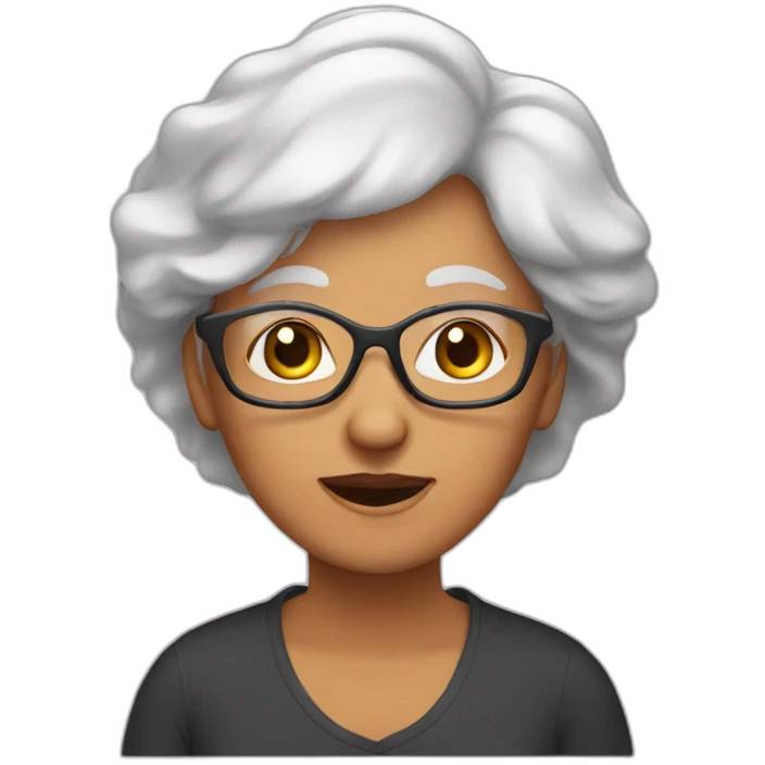 grandma with beard emoji