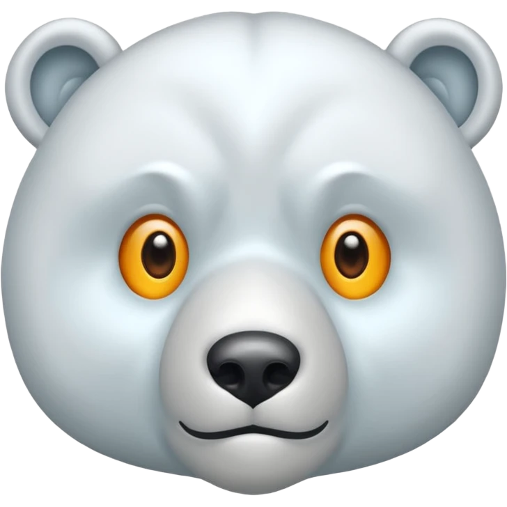 Que el oso polar este cerrando un ojo y el otro ojo abierto sin que los ojos queden manchadoa emoji