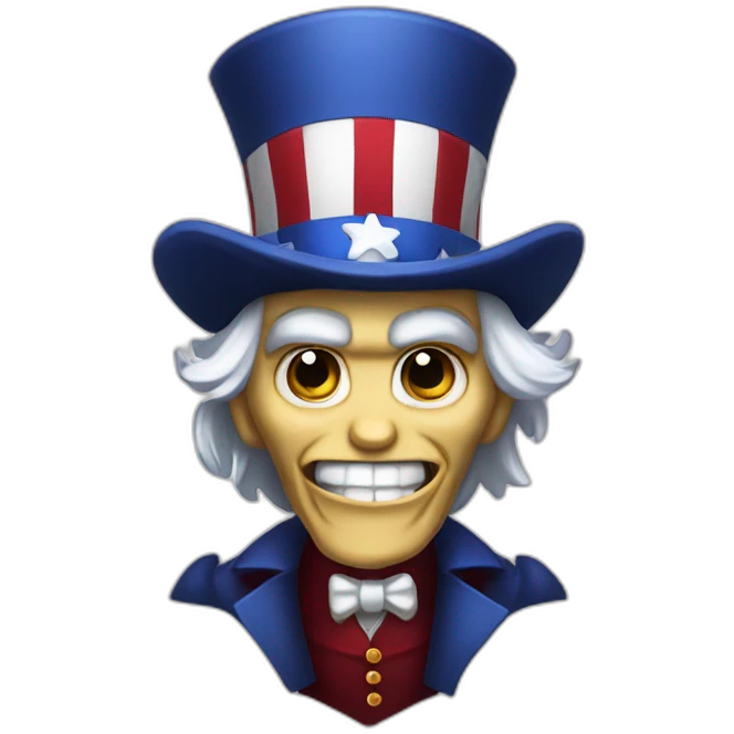 uncle sam as a vampire emoji