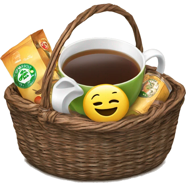 Gift basket tea coffee emoji