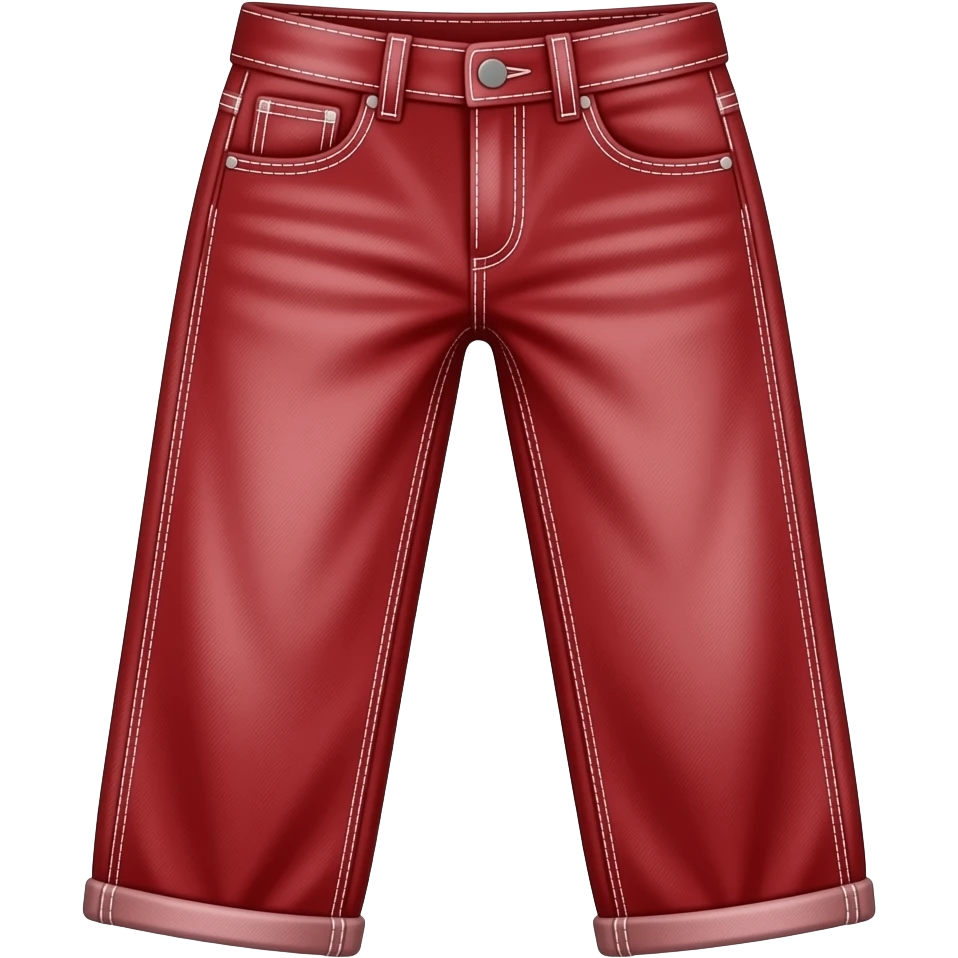 Red Jeans with white stitching emoji