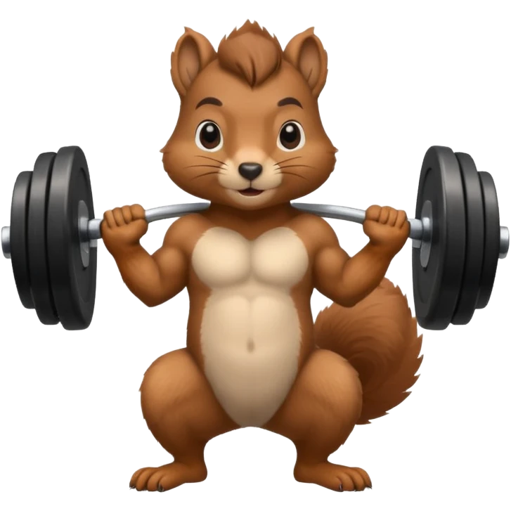 Squirrel Work out emoji