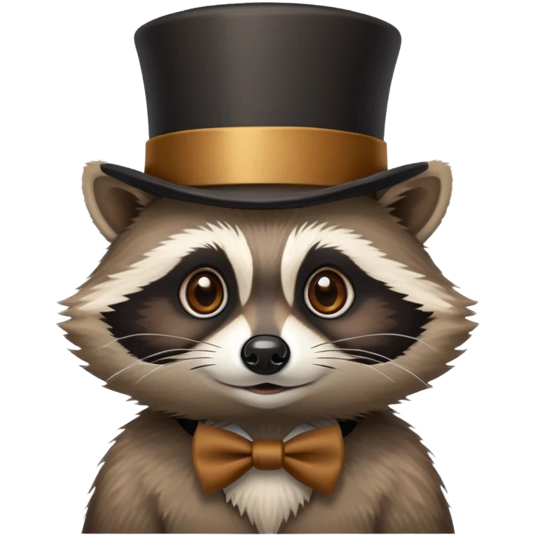 raccoon tipping top hat emoji