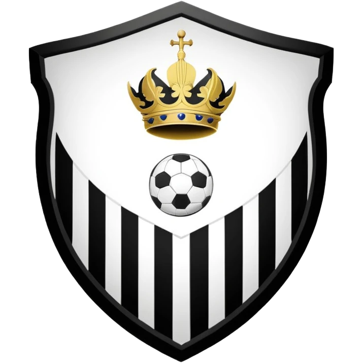 Football club Miros De Cer SV Angers logo, black and white striped shield with 1919 year, sports team emblem emoji