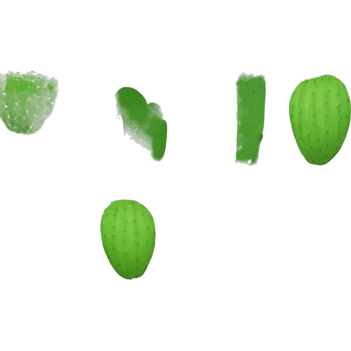 single flat Nopal without pot emoji