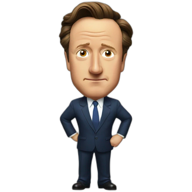 4K David Cameron with bad sun burn emoji