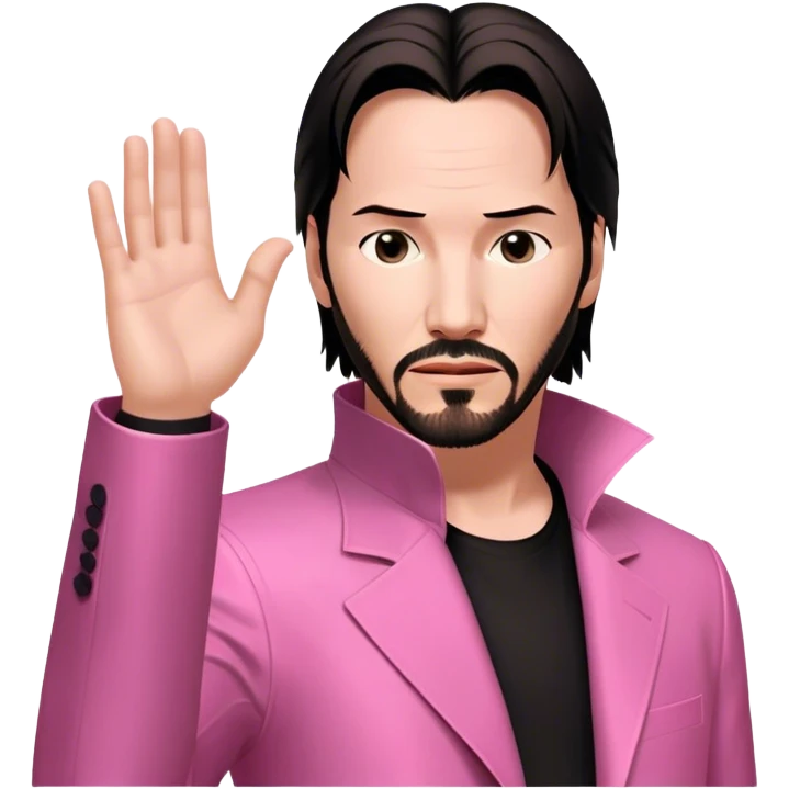 Keanu Reeves Neo Matrix pink emoji