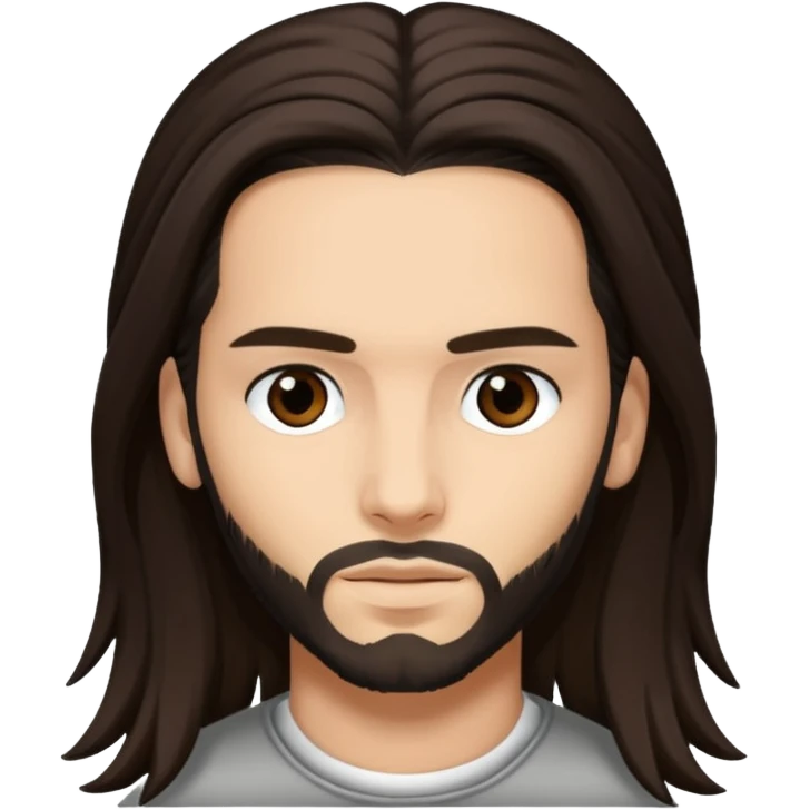Tom Kaulitz with Dark Brown long hair emoji