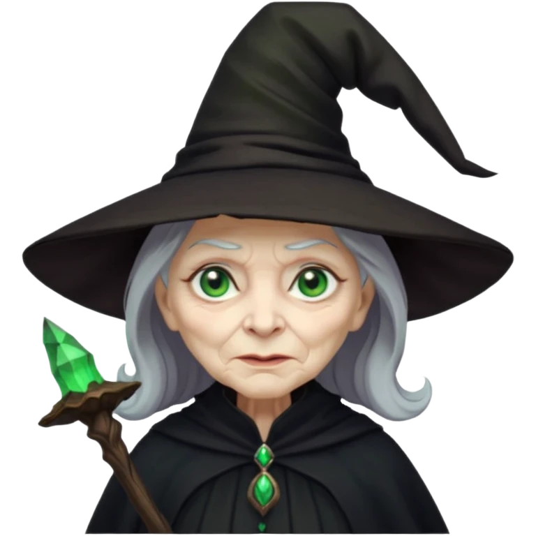 dark old witch with witch hat emoji