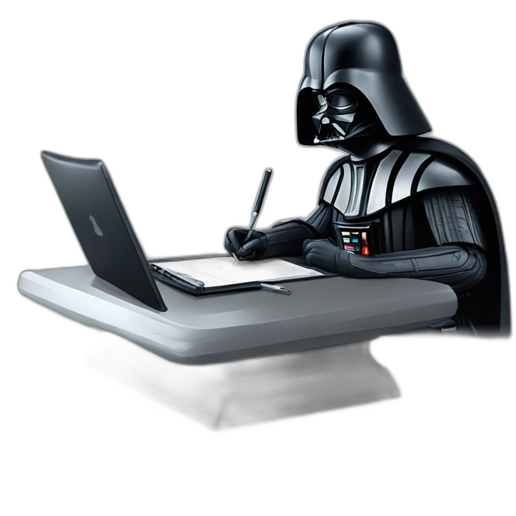 Darth Vader writing code emoji