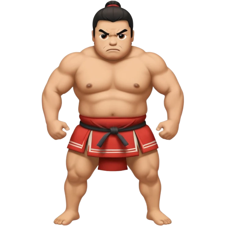 Japanese Sumo wrestler In position of atack emoji