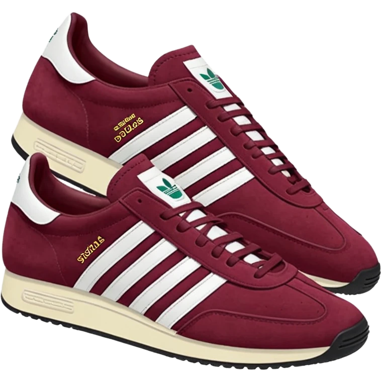Maroon adidas spezials  emoji