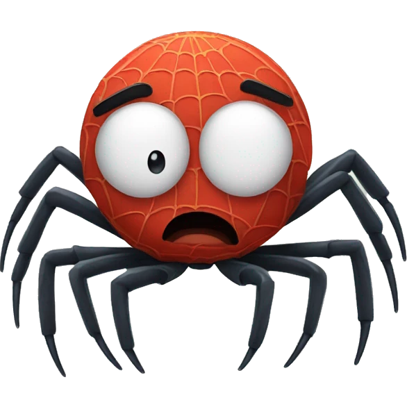Frustrated spider emoji