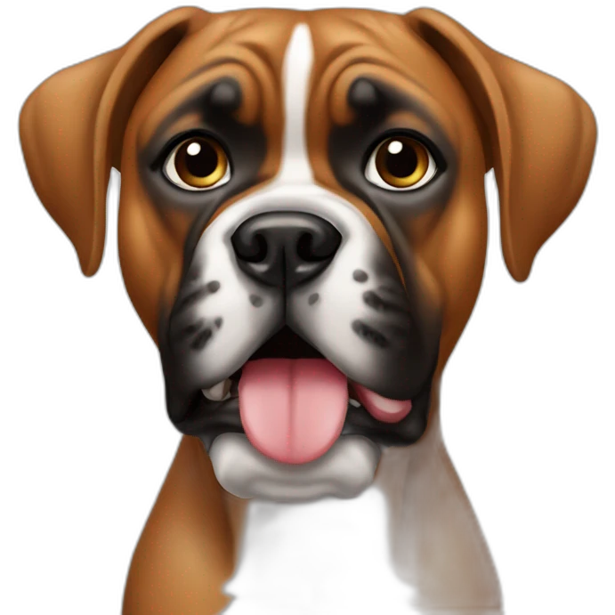 Boxer dog eat emoji