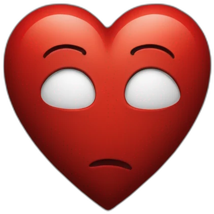Un coeur rouge qui commence à devenir noir  emoji
