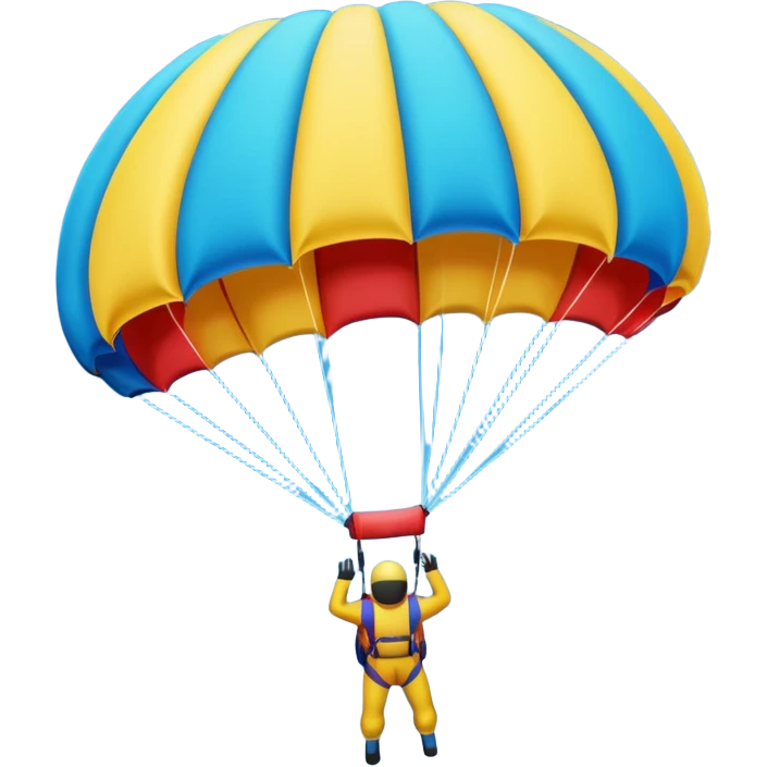 Skydiving parachute emoji