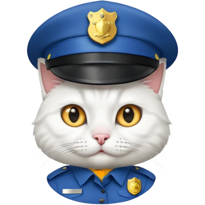 white cat police emoji