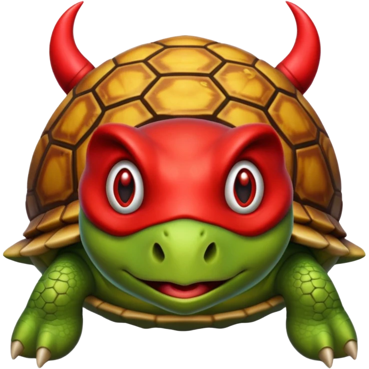 A devil in a turtle carapace emoji