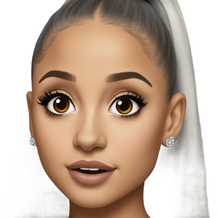Hyper Realism Ariana Grande photo  emoji
