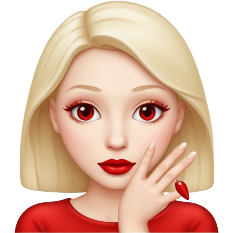 Lips with fingers emoji