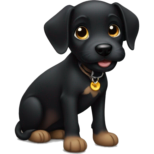 black dog puppy emoji